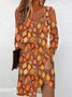 Femmes Feuille d'Érable Couleur 1 à Épaules Dénudées Confortable Boucle Mini Robe Décontracté