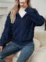 Micro-élasticité Sweat-shirt à Capuche Manches Longues Régulier Plain Blouson pour Femmes