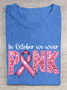 T-shirts Décontracté Été Lettres de texte Coton Ample Manches Courtes Col Rond Régulier Droit pour Femmes