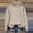 à Capuche Femmes Décontracté Floral Printemps / Automne Coton Micro-élasticité Quotidien Ample Manches Longues Droit