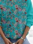 Sweat-shirts Décontracté Floral Printemps / Automne à Manches de Raglan Quotidien Ample Col Rond Régulier Régulier pour Femmes
