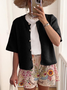 Cardigans Décontracté Plain Hiver Dentelle Manches Longues Laine/Tricot Régulier Épaissi Élasticité moyenne pour Femmes