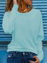 T-shirts Décontracté Abstrait Printemps / Automne Ample Jersey Manches Longues Col Rond Boucle Élasticité moyenne pour Femmes