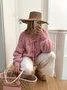Pulls Femmes Décontracté Plain Printemps / Automne à Haute Élasticité Quotidien Ample Fil/fil de laine Droit Régulier
