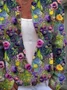Cardigans Femmes Décontracté Floral Printemps / Automne Boutonné Micro-élasticité Quotidien Ample Manches Longues Régulier