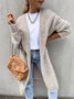 Cardigans Femmes Décontracté Plain Hiver Quotidien Dentelle Laine/Tricot Régulier Droit Élasticité moyenne