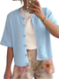 Cardigans Décontracté Plain Hiver Dentelle Manches Longues Laine/Tricot Régulier Épaissi Élasticité moyenne pour Femmes