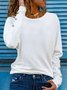 T-shirts Décontracté Abstrait Printemps / Automne Ample Jersey Manches Longues Col Rond Boucle Élasticité moyenne pour Femmes