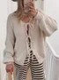 Pulls Femmes Décontracté Plain Printemps / Automne à Haute Élasticité Quotidien Ample Fil/fil de laine Droit Régulier