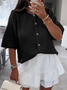 Cardigans Décontracté Plain Hiver Dentelle Manches Longues Laine/Tricot Régulier Épaissi Élasticité moyenne pour Femmes
