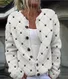 Cardigans Décontracté Floral Hiver Tricoté Poids lourd Coupe Régulière Manches Longues Régulier Droit pour Femmes
