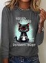 T-shirts Femmes Décontracté Imprimé d'Animal Printemps / Automne Quotidien Meilleure vente Manches Longues Col Rond en Mélangé de Coton Régulier