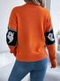Pulls Femmes Décontracté Printemps / Automne Toussaint Naturel Ample Laine/Tricot Régulier Élasticité moyenne Non