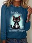 T-shirts Femmes Décontracté Imprimé d'Animal Printemps / Automne Quotidien Meilleure vente Manches Longues Col Rond en Mélangé de Coton Régulier