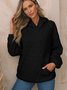 Sweat-shirts Femmes Décontracté Plain Printemps / Automne Sweat-shirt à Capuche Quotidien Ample Manches Longues Régulier Droit