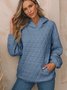 Sweat-shirts Femmes Décontracté Plain Printemps / Automne Sweat-shirt à Capuche Quotidien Ample Manches Longues Régulier Droit