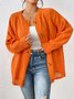 Cardigans Décontracté Plain Printemps / Automne Naturel Ample Manches Longues Mi-long Droit Élasticité moyenne pour Femmes