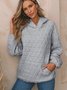 Sweat-shirts Femmes Décontracté Plain Printemps / Automne Sweat-shirt à Capuche Quotidien Ample Manches Longues Régulier Droit