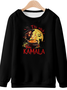 Sweat-shirts Décontracté Printemps / Automne Lettres de texte Quotidien Coupe Régulière Manches Longues Droit Élasticité moyenne Projectile à quatre côtés pour Femmes
