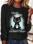 T-shirts Femmes Décontracté Imprimé d'Animal Printemps / Automne Quotidien Meilleure vente Manches Longues Col Rond en Mélangé de Coton Régulier