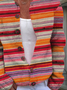 Cardigans Rayé Décontracté Printemps / Automne Micro-élasticité Quotidien Manches Longues Régulier Droit Régulier pour Femmes