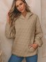 Sweat-shirts Femmes Décontracté Plain Printemps / Automne Sweat-shirt à Capuche Quotidien Ample Manches Longues Régulier Droit