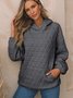Sweat-shirts Femmes Décontracté Plain Printemps / Automne Sweat-shirt à Capuche Quotidien Ample Manches Longues Régulier Droit