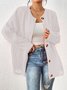Cardigans Décontracté Plain Printemps / Automne Naturel Ample Manches Longues Mi-long Droit Élasticité moyenne pour Femmes
