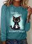 T-shirts Femmes Décontracté Imprimé d'Animal Printemps / Automne Quotidien Meilleure vente Manches Longues Col Rond en Mélangé de Coton Régulier