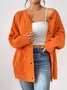 Cardigans Décontracté Plain Printemps / Automne Naturel Ample Manches Longues Mi-long Droit Élasticité moyenne pour Femmes