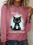 T-shirts Femmes Décontracté Imprimé d'Animal Printemps / Automne Quotidien Meilleure vente Manches Longues Col Rond en Mélangé de Coton Régulier