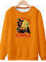 Sweat-shirts Décontracté Printemps / Automne Lettres de texte Quotidien Coupe Régulière Manches Longues Droit Élasticité moyenne Projectile à quatre côtés pour Femmes