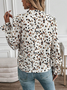 Chemisiers1 Pois Polka Décontracté Printemps / Automne Polyester Quotidien Ample Manches Longues Régulier Droit pour Femmes