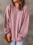 Pulls Décontracté Plain Printemps / Automne Micro-élasticité Quotidien Manches Longues Col Rond Droit Régulier pour Femmes