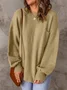 Pulls Décontracté Plain Printemps / Automne Micro-élasticité Quotidien Manches Longues Col Rond Droit Régulier pour Femmes