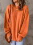 Pulls Décontracté Plain Printemps / Automne Micro-élasticité Quotidien Manches Longues Col Rond Droit Régulier pour Femmes