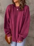 Pulls Décontracté Plain Printemps / Automne Micro-élasticité Quotidien Manches Longues Col Rond Droit Régulier pour Femmes