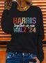 T-shirts Décontracté Printemps / Automne Lettres de texte Quotidien Ample Col Rond Régulier Régulier Élasticité moyenne pour Femmes