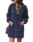 Femmes Floral Kaki Sweat-shirt à Capuche Confortable Robe Maxi Décontracté