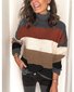 Pulls Rayé Décontracté Printemps / Automne Micro-élasticité Quotidien Ample Manches Longues Col Rond Régulier pour Femmes