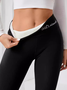 Pantalons De Yoga Femmes Décontracté Plain Hiver Polyester Naturel à Haute Élasticité Faire la navette Pantalon coupe slim Long