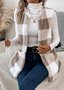 Micro-élasticité Col Châle Sans Manches en Toison Plaid Gilet pour Femmes