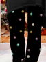 Pantalons De Yoga Femmes Rétro Toutes Les Saisons Petit Marguerite Naturel à Haute Élasticité Quotidien Long Legging Droit