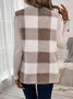 Micro-élasticité Col Châle Sans Manches en Toison Plaid Gilet pour Femmes