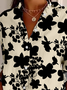 Chemises Rétro Floral Printemps / Automne Naturel Quotidien Manches Longues Régulier Col de Chemise ré pour Femmes