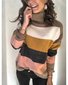 Pulls Rayé Décontracté Printemps / Automne Micro-élasticité Quotidien Ample Manches Longues Col Rond Régulier pour Femmes