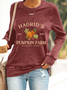 Sweat-shirts Décontracté Printemps / Automne Motif de citrouille Quotidien Manches Longues Col Rond en Mélangé de Coton Régulier Droit pour Femmes