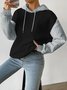 Sweat-shirts Femmes Décontracté Bloc de Couleur Printemps / Automne Polyester Sweat-shirt à Capuche Quotidien Ample Manches Longues Droit