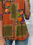 T-shirts Femmes Décontracté Floral Printemps / Automne Aucune élasticité Manches Longues Col Rond Régulier Régulier Non