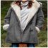 Micro-élasticité Sweat-shirt à Capuche Manches Longues en Toison Plain Blouson pour Femmes